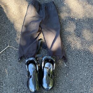 Black Costume Pants and Shoes Set